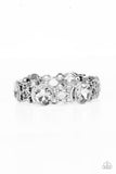 Devoted to Drama White Paparazzi Bracelet All Eyes On U Jewelry Store