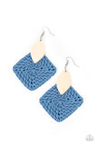 Sabbatical WEAVE - Blue Paparazzi Earrings All Eyes On U Jewelry