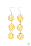 Laguna Lanterns - Yellow Paparazzi Earrings All Eyes On U Jewelry