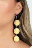 Laguna Lanterns - Yellow Paparazzi Earrings All Eyes On U Jewelry