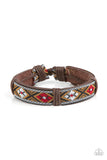 Textile Takeover Red Paparazzi Bracelet All Eyes On U Jewelry