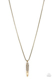 Mysterious Marksman - Brass Paparazzi Necklace All Eyes On U 