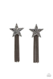 Superstar Solo - Black Paparazzi Earrings All Eyes On U Jewelry