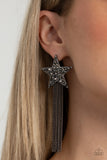 Superstar Solo - Black Paparazzi Earrings All Eyes On U Jewelry