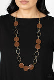 Posh Promenade - Brown Paparazzi Necklace All Eyes On U Jewelry