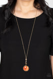Magic Carpet Cruise - Orange Necklace All Eyes On U Jewelry