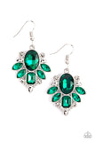 Glitzy Go-Getter Green Paparazzi Earrings All Eyes On U Jewelry
