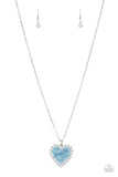 Heart Full of Luster - Blue Paparazzi Necklace All Eyes On U Jewelry