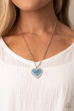 Heart Full of Luster - Blue Paparazzi Necklace All Eyes On U Jewelry