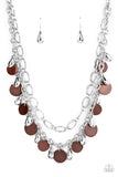 Beachfront Fabulous - Brown Paparazzi Necklace All Eyes On U Jewelry 