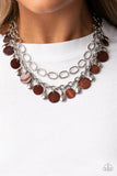 Beachfront Fabulous - Brown Paparazzi Necklace All Eyes On U Jewelry 