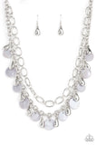 Beachfront Fabulous - Silver Paparazzi Earrings All Eyes On U jewelry