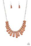 Mojave Empress - Brown Paparazzi Necklace All Eyes On U Jewelry