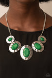 Rivera Rendezvous - Green Paparazzi Necklace All Eyes On U jewelry