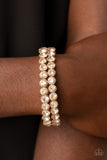 Megawatt Majesty - Gold Paparazzi Bracelet All Eyes On U Jewelry