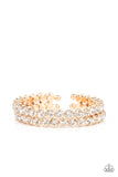 Megawatt Majesty - Gold Paparazzi Bracelet All Eyes On U Jewelry