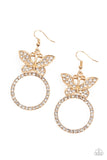 Paradise Found Gold Paparazzi Earrings All Eyes On U Jewelry 