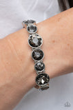 Twinkling Tease - Silver Paparazzi Bracelet All Eyes On U Jewelry