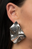 Modern Maverick - Silver Paparazzi Earrings All Eyes On U