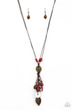 Knotted Keepsake - Pink Paparazzi Necklace All Eyes On U Jewelry