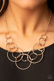 Encircled in Elegance - Gold Paparazzi Necklace All Eyes On U Jewelry