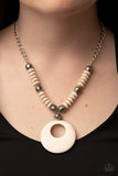 Oasis Goddess - White Paparazzi Necklace All Eyes On U Jewelry