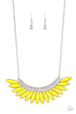 Flauntable Flamboyance - Yellow Paparazzi Necklace All Eyes On U Jewel