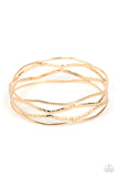 A Narrow ESCAPADE - Gold Paparazzi Bracelet