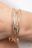 A Narrow ESCAPADE - Gold Paparazzi Bracelet