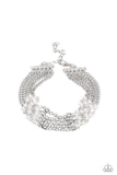 Experienced in Elegance - White Paparazzi Bracelet All Eyes On U Jewel