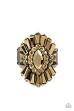 Daringly Deco - Brass Paparazzi Ring All Eyes On U Jewelry
