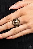 Jazzy Jewels - Brass Paparazzi Ring All Eyes On U Jewelry 