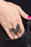 Flauntable Flutter - Multicolor Paparazzi Ring