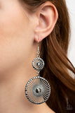 Bring Down the WHEELHOUSE - Silver Paparazzi Earrings All Eyes On U 