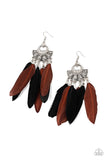 Plume Paradise - Multicolor Paparazzi Earrings All Eyes On U Jewelry 