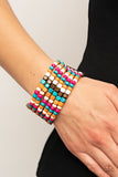 Dive into Maldives - Multicolor Paparazzi Bracelet All Eyes On U 