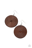 Caribbean Cymbal - Brown Paparazzi Earrings All Eyes On U Jewelry