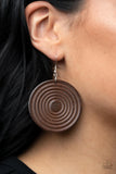 Caribbean Cymbal - Brown Paparazzi Earrings All Eyes On U Jewelry