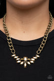 Come at Me - Brass Paparazzi Necklace All Eyes On U Jewelry