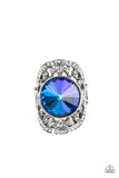Galactic Garden - Blue Paparazzi Ring All Eyes On U Jewelry