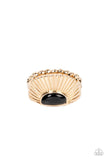 Fabulously FAN-tabulous - Gold Paparazzi Ring All Eyes On U Jewelry