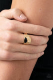 Fabulously FAN-tabulous - Gold Paparazzi Ring All Eyes On U Jewelry