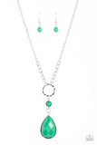 Valley Girl Glamour - Green Paparazzi Necklace All Eyes On U Jewelry