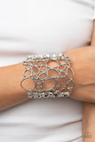 All Turned Around - Silver Paparazzi Bracelet All Eyes On U Jewelry