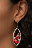Famously Fashionable - Red Paparazzi Earrings All Eyes On U Jewelry