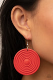 Caribbean Cymbal - Red Paparazzi Earrings All Eyes On U Jewelry