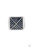 Pyramidal Powerhouse - Blue Paparazzi Ring All Eyes On U Jewelry