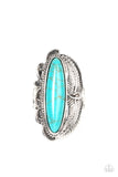 Rural Resort - Blue Paparazzi Ring