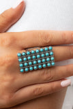 Pack Your SADDLEBAGS - Blue Paparazzi Ring All Eyes On U Jewelry