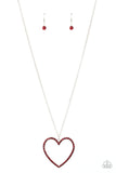Paparazzi Heart Necklace-Va-Va-VALENTINE - Red All Eyes On U Jewelry 
